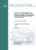 Cover page: Evaluation of the Repeatability of the Delta Q Duct Leakage Testing Technique
Including Investigation of Robust Analysis Techniques and Estimates of Weather Induced Uncertainty