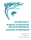 Cover page: First Biennial Marine Ecosystem Health Program Science Symposium