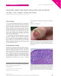 Cover page: Chronically painful right thumb with pustules and onycholysis