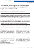 Cover page: Voriconazole-associated cutaneous malignancy: a literature review on photocarcinogenesis in organ transplant recipients.