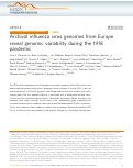 Cover page: Archival influenza virus genomes from Europe reveal genomic variability during the 1918 pandemic