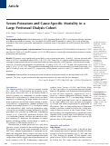 Cover page: Serum Potassium and Cause-Specific Mortality in a Large Peritoneal Dialysis Cohort