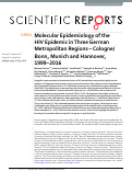 Cover page: Molecular Epidemiology of the HIV Epidemic in Three German Metropolitan Regions – Cologne/Bonn, Munich and Hannover, 1999–2016