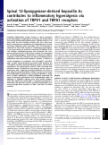 Cover page: Spinal 12-lipoxygenase-derived hepoxilin A3 contributes to inflammatory hyperalgesia via activation of TRPV1 and TRPA1 receptors