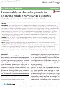 Cover page: A cross-validation-based approach for delimiting reliable home range estimates