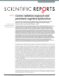 Cover page: Cosmic radiation exposure and persistent cognitive dysfunction