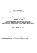 Cover page: GEO-SEQ project quarterly status and cost report, June 1--August 31, 2002
