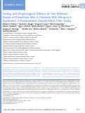 Cover page: Safety and physiological effects of two different doses of elosulfase alfa in patients with morquio a syndrome: A randomized, double‐blind, pilot study