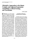 Cover page: Alternative Approaches to the Shasta Complex and Adjacent Expressions: Assemblages, Cultural Ecology, and Taxonomies