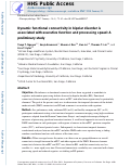 Cover page: Dynamic Functional Connectivity in Bipolar Disorder Is Associated With Executive Function and Processing Speed: A Preliminary Study