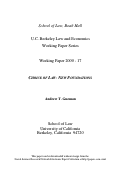 Cover page: Choice of Law: New Foundations