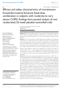 Cover page: Efficacy and safety characteristics of mometasone furoate/formoterol fumarate fixed-dose combination in subjects with moderate to very severe COPD: findings from pooled analysis of two randomized, 52-week placebo-controlled trials