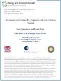 Cover page: Economic Growth and Development with Low-Carbon Energy