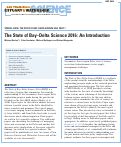 Cover page: The State of Bay–Delta Science 2016: An Introduction
