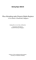 Cover page: Place-Remaking under Property Rights Regimes: A Case Study of Niucheshui, Singapore