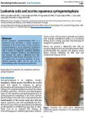 Cover page: Leukemia cutis and eccrine squamous syringometaplasia