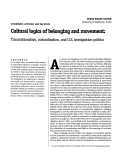 Cover page: Cultural Logics of Belonging and Movement: Transnationalism, Naturalization, and U.S. Immigration Politics