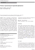 Cover page: Primary leptomeningeal oligodendrogliomatosis