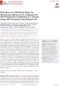 Cover page: Evaluation of a Multidrug Assay for Monitoring Adherence to a Regimen for HIV Preexposure Prophylaxis in a Clinical Study, HIV Prevention Trials Network 073