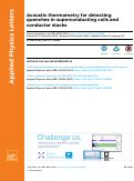 Cover page: Acoustic thermometry for detecting quenches in superconducting coils and conductor stacks
