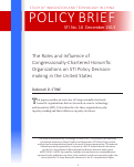 Cover page: The Roles and Influence of Congressionally-Chartered Honorific Organizations on STI Policy Decision making in the United States