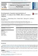 Cover page: Development of spatial representation of numbers: A study of