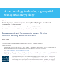 Cover page: A methodology to develop a geospatial transportation typology