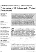 Cover page: Fundamental Elements for Successful Performance of CT Colonography (Virtual Colonoscopy)