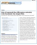 Cover page: Diets of Largemouth Bass (Micropterus salmoides) in the Sacramento San Joaquin Delta