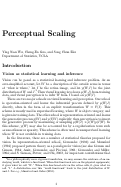 Cover page: Perceptual Scaling