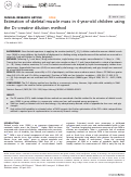 Cover page: Estimation of skeletal muscle mass in 4-year-old children using the D3-creatine dilution method