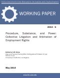 Cover page: Procedure, Substance, and Power: Collective Litigation and Arbitration of Employment Rights