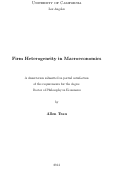 Cover page: Firm Heterogeneity in Macroeconomics