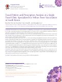 Cover page: Travel Pattern and Prescription Analysis at a Single Travel Clinic Specialized for Yellow Fever Vaccination in South Korea