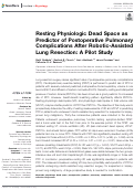 Cover page: Resting Physiologic Dead Space as Predictor of Postoperative Pulmonary Complications After Robotic-Assisted Lung Resection: A Pilot Study
