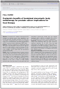 Cover page: Dosimetric benefits of hemigland stereotactic body radiotherapy for prostate cancer: implications for focal therapy