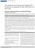 Cover page: Dose Response for Starting and Stopping HIV Preexposure Prophylaxis for Men Who Have Sex With Men