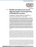 Cover page: RhCMV serostatus and vaccine adjuvant impact immunogenicity of RhCMV/SIV vaccines