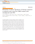 Cover page: Resolution of tissue signatures of therapy response in patients with recurrent GBM treated with neoadjuvant anti-PD1