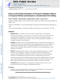 Cover page: Robust and Flexible Estimation of Stochastic Mediation Effects: A Proposed Method and Example in a Randomized Trial Setting