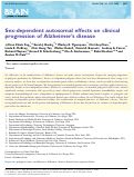 Cover page: Sex-dependent autosomal effects on clinical progression of Alzheimer’s disease