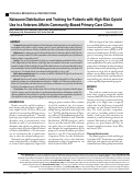 Cover page: Naloxone Distribution and Training for Patients with High-Risk Opioid Use in a Veterans Affairs Community-Based Primary Care Clinic