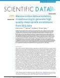 Cover page: Massive online data annotation, crowdsourcing to generate high quality sleep spindle annotations from EEG data