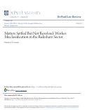 Cover page: Matters Settled but Not Resolved: Worker Misclassification in the Rideshare Sector