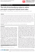 Cover page: The risk of misclassifying subjects within principal component based asset index