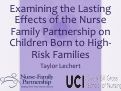 Cover page: Examining the Lasting Effects of the Nurse Family Partnership on Children Born to High-Risk Families