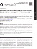 Cover page: Sarcopenia and Health Care Utilization in Older Women