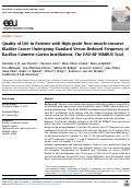 Cover page: Quality of Life in Patients with High-grade Non-muscle-invasive Bladder Cancer Undergoing Standard Versus Reduced Frequency of Bacillus Calmette-Guérin Instillations: The EAU-RF NIMBUS Trial.