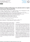 Cover page: Diurnal tracking of anthropogenic CO<sub>2</sub> emissions in the Los Angeles basin megacity during spring 2010