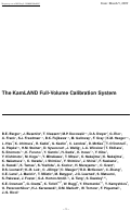 Cover page: The KamLAND Full-Volume Calibration System